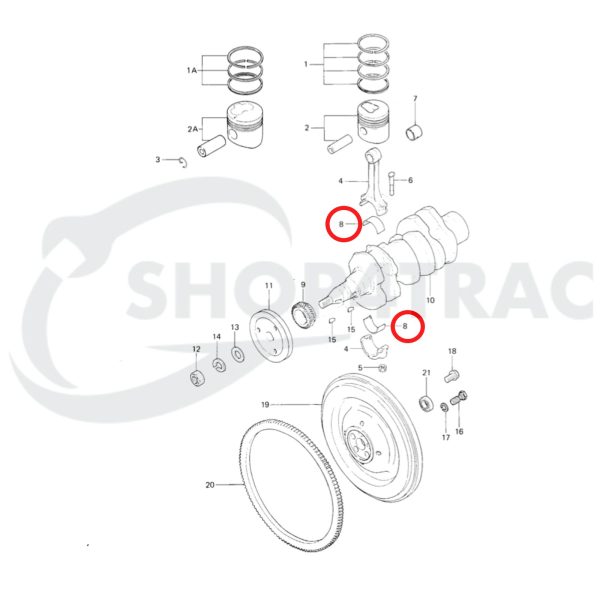 Pleuellager | Lagerschale Iseki, Mitsubishi K3 | K4-Motor – Bild 2